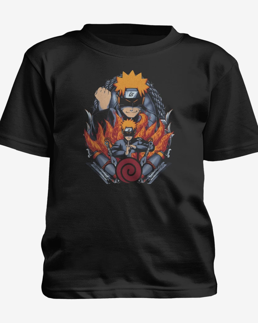 Polera de niño Negro de Naruto Uzumaki