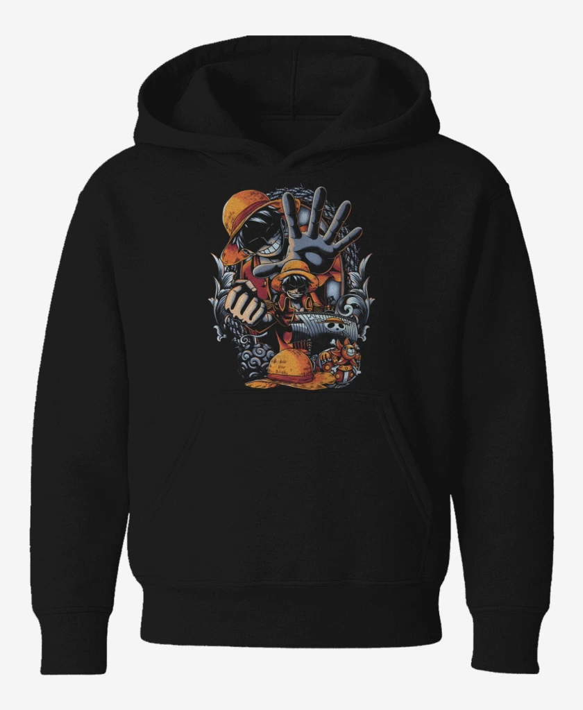 Poleron de niño Negro de Monkey D Luffy