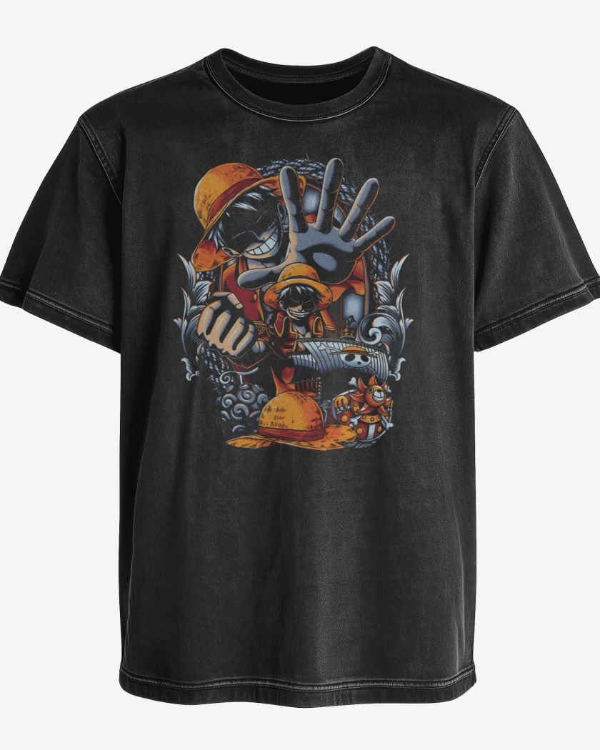 Polera desgastada Monkey D Luffy
