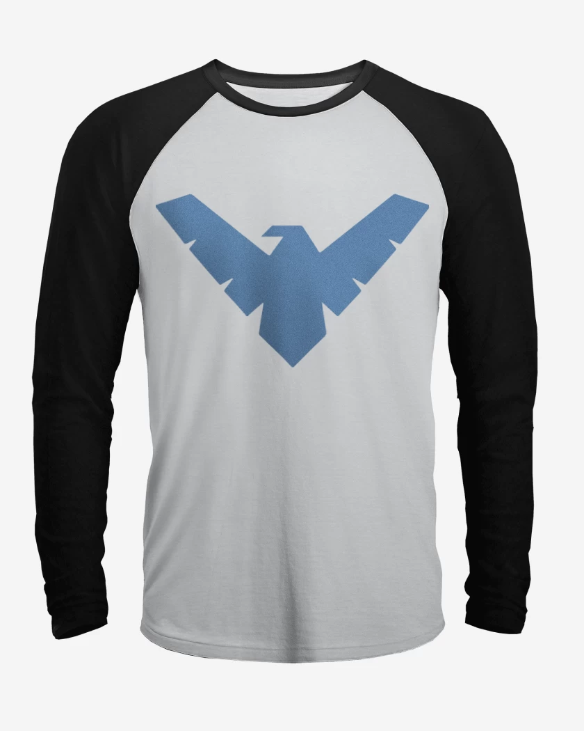 Polera Raglan Blanco / Negro de Nightwing