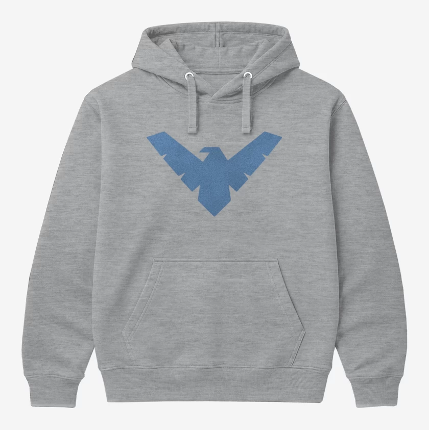 Polerón Canguro Gris Melange de Nightwing
