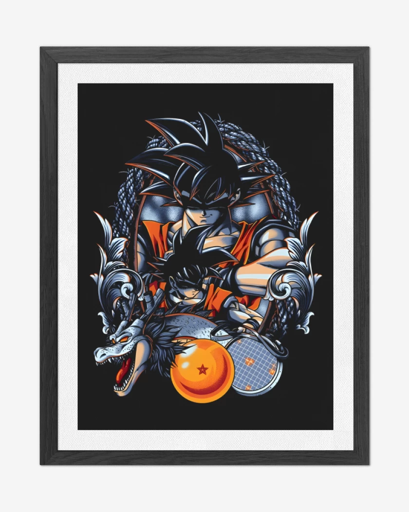 Cuadro decorativo Negro de Kakaroto Goku