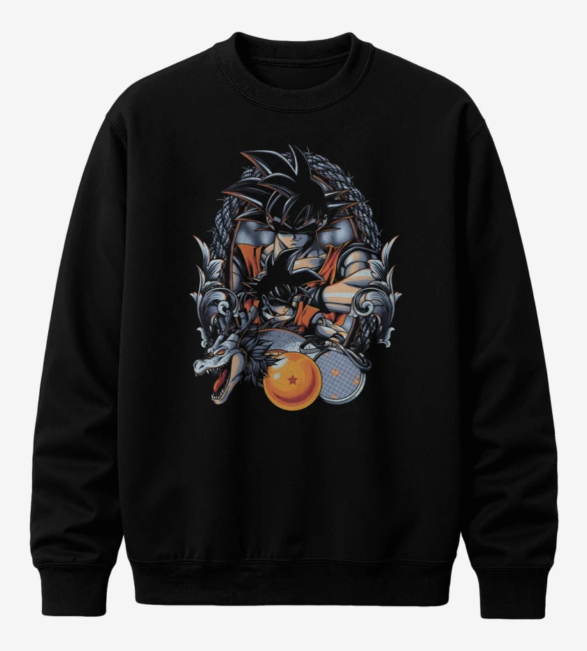 Poleron polo Negro de Kakaroto Goku