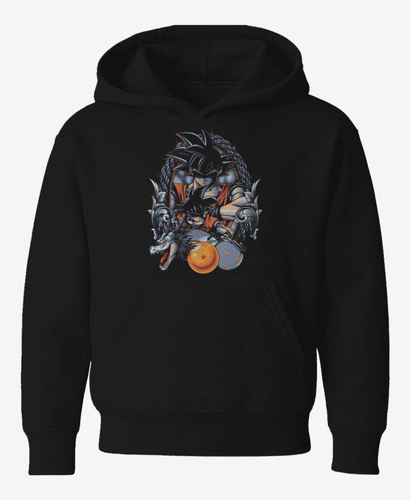 Poleron de niño Negro de Kakaroto Goku