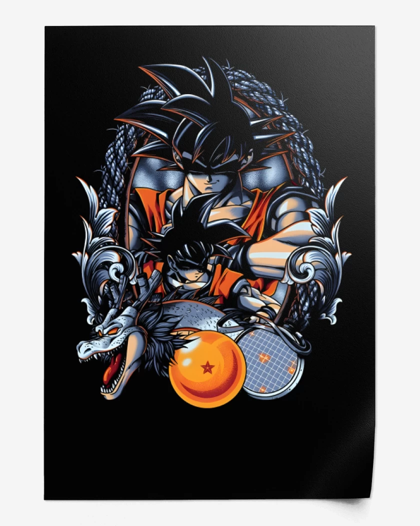 Print Negro de Kakaroto Goku