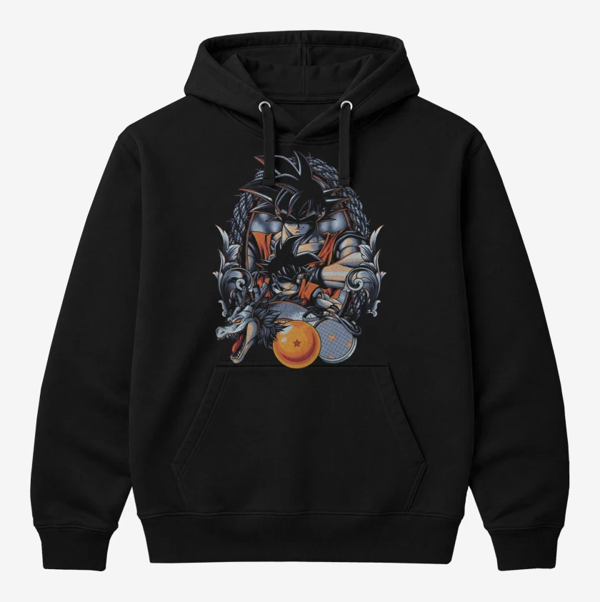 Polerón Canguro Negro de Kakaroto Goku