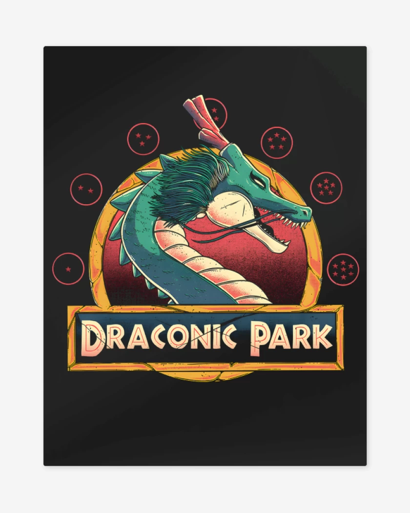 Print metalico Negro de Draconic Park