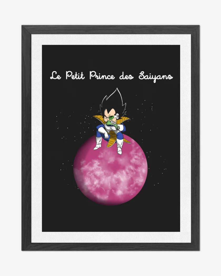 Cuadro decorativo Negro de El Principito Saiyajin
