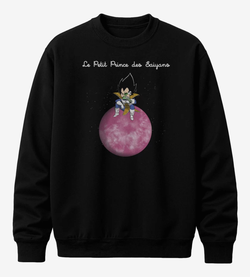 Poleron polo Negro de El Principito Saiyajin