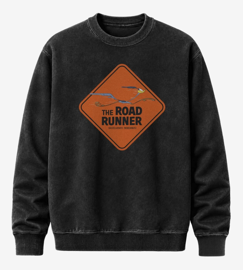 Poleron Polo Acid Wash Negro de The Road Runner