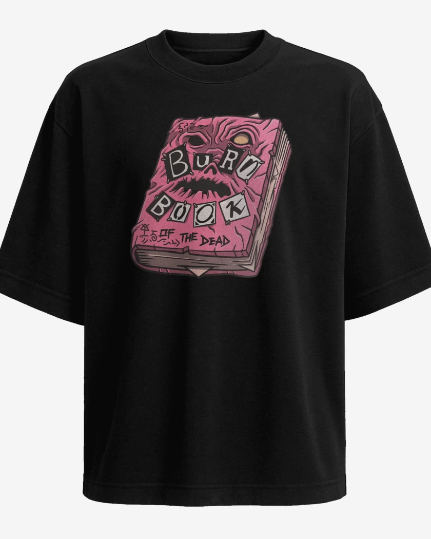 Polera Oversize Negro de Quema este Libro