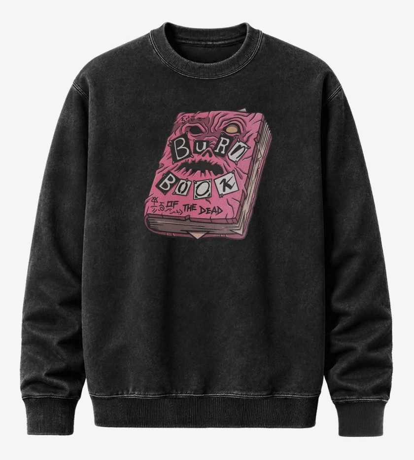 Poleron Polo Acid Wash Negro de Quema este Libro