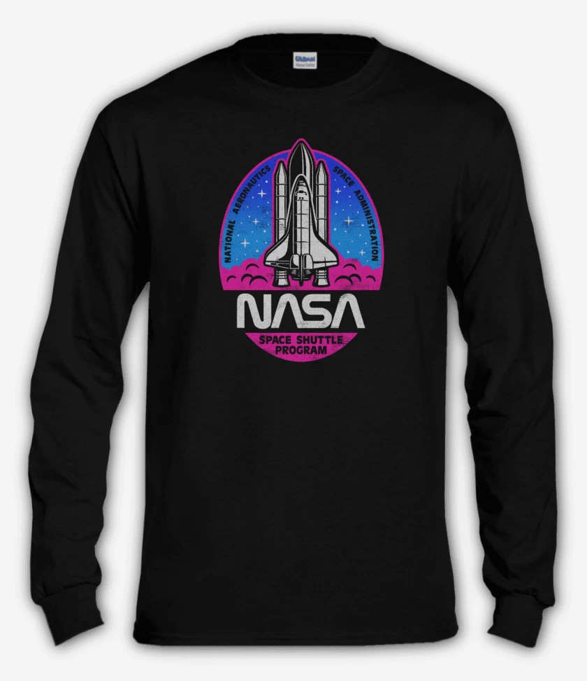 Polera manga larga Negro de Space shuttle program