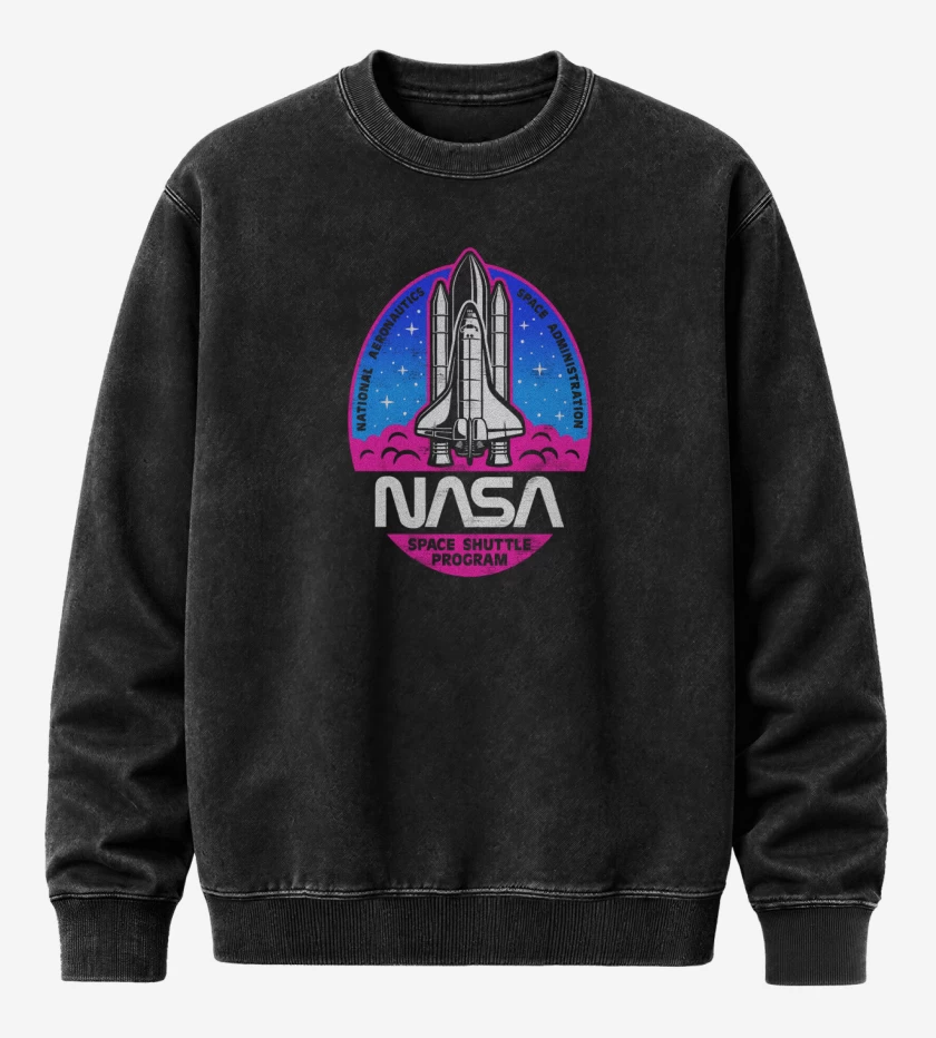 Poleron Polo Acid Wash Negro de Space shuttle program