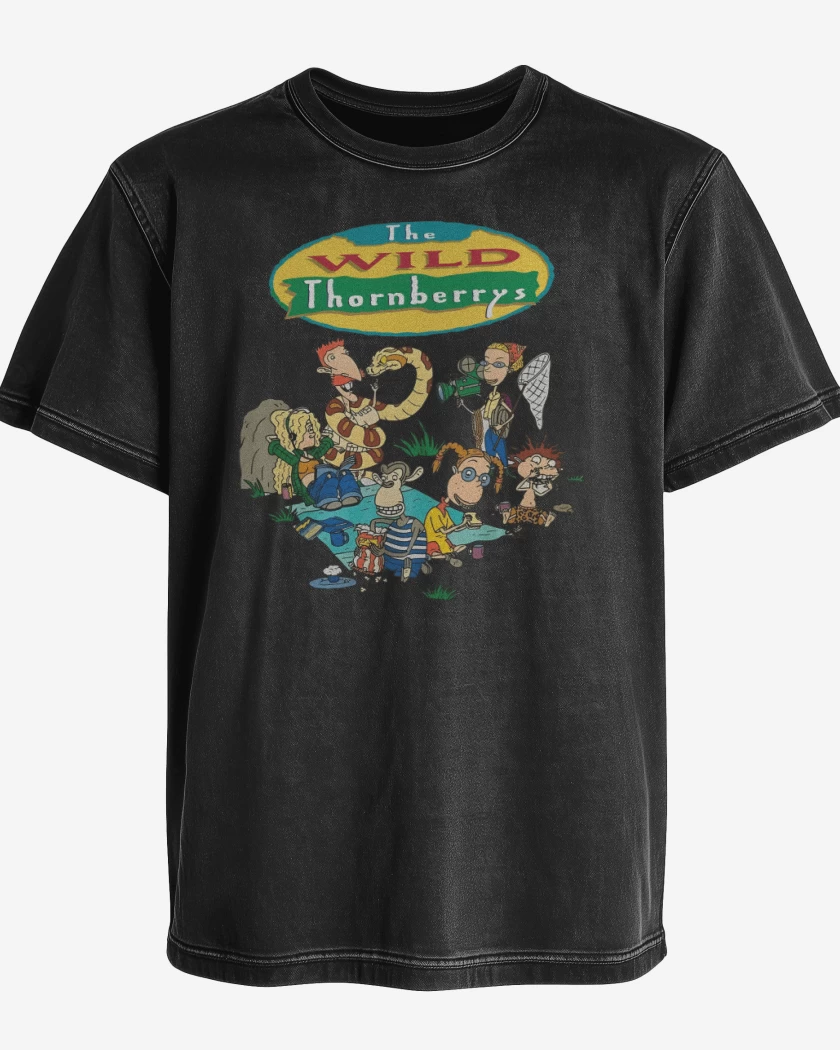 Polera desgastada Negro de Los Thornberrys