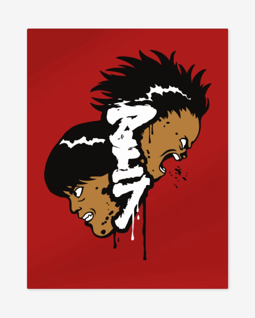 Print metalico Rojo de Akira