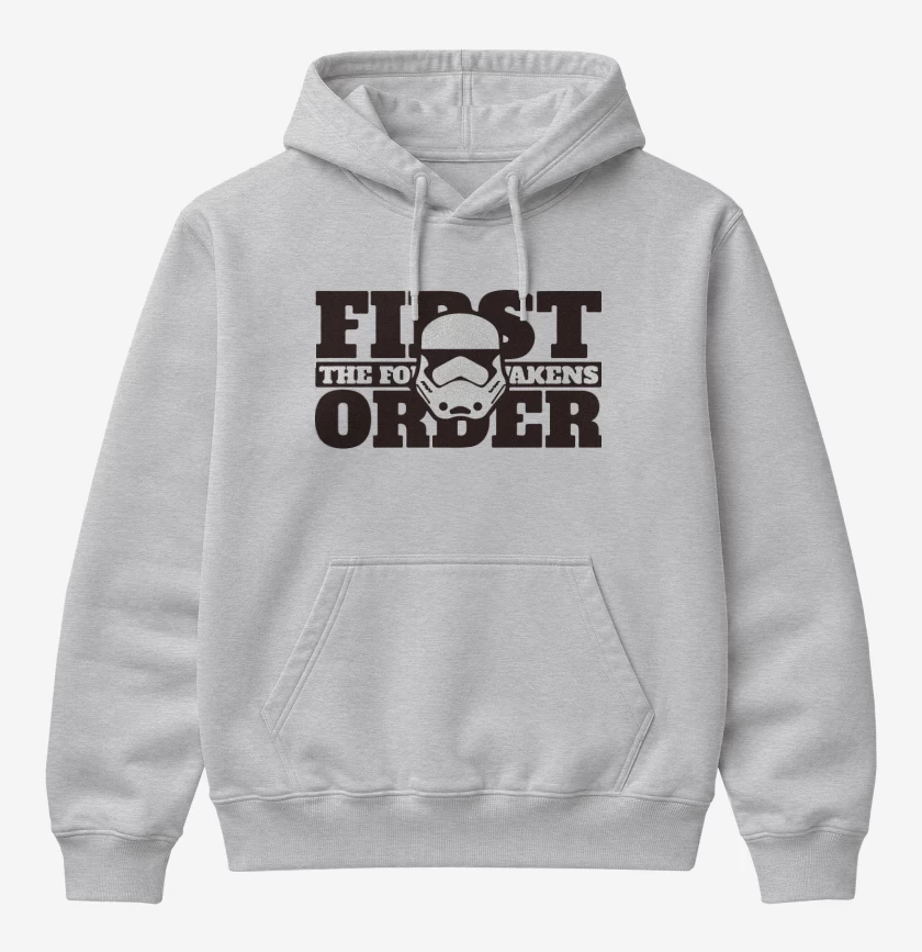 Poleron Canguro básico Gris Melange de First order