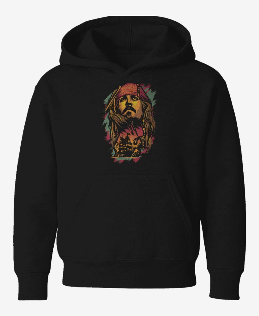 Poleron de niño Negro de Capitán Jack Sparrow