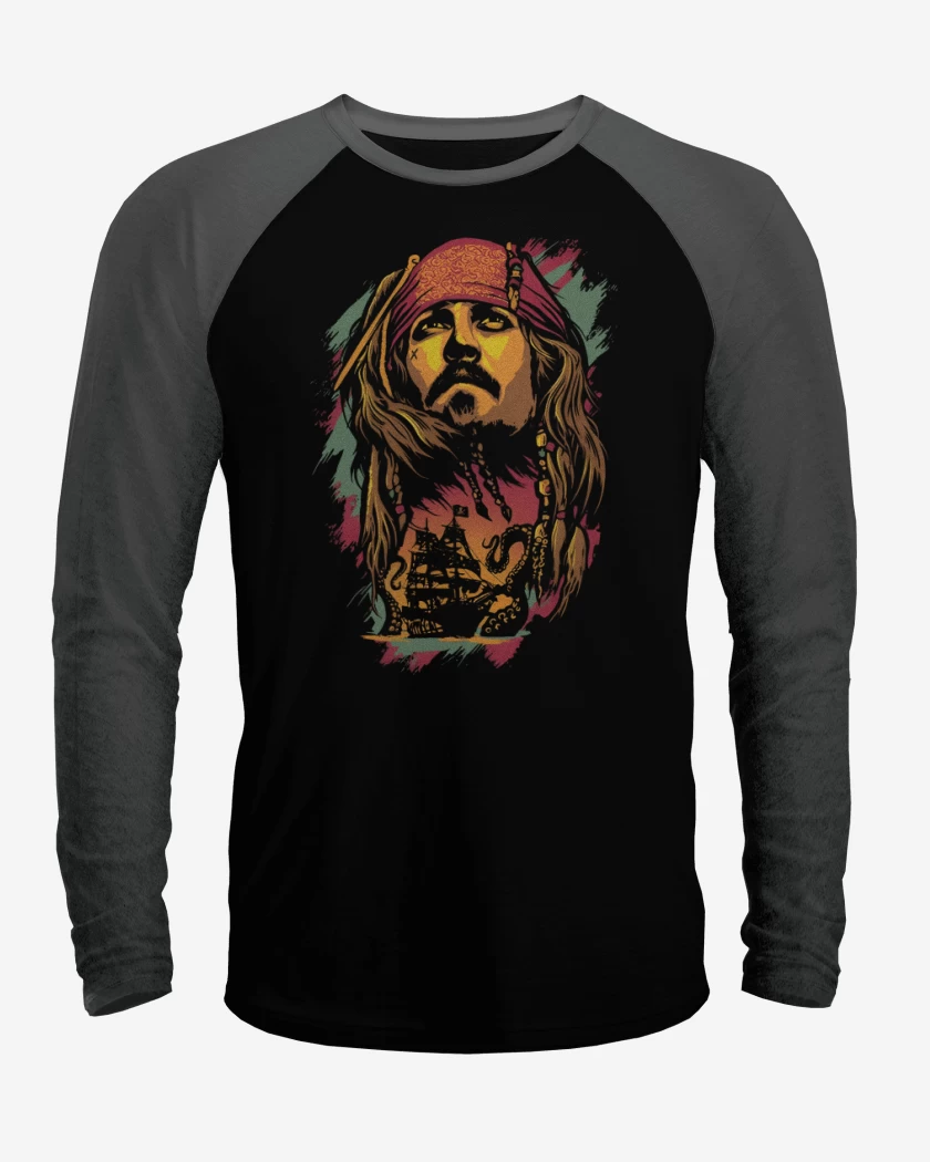 Polera Raglan Capitán Jack Sparrow