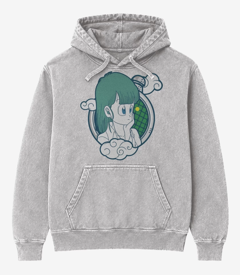Poleron Canguro Acid Wash Gris Melange de Bulma