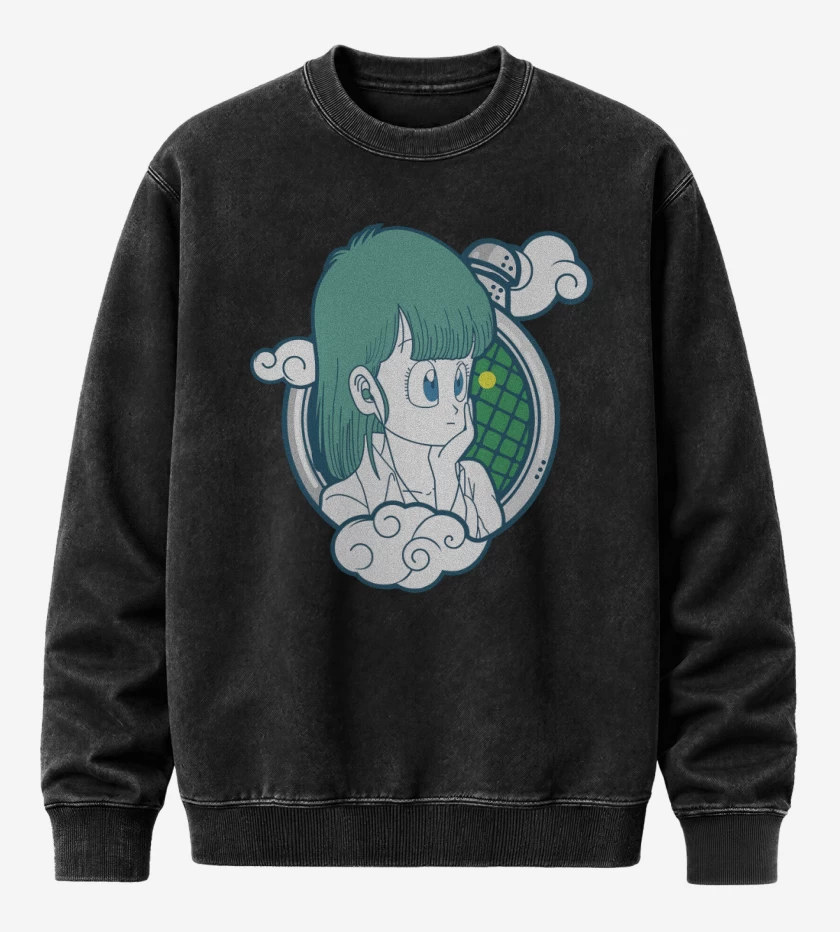 Poleron Polo Acid Wash Negro de Bulma