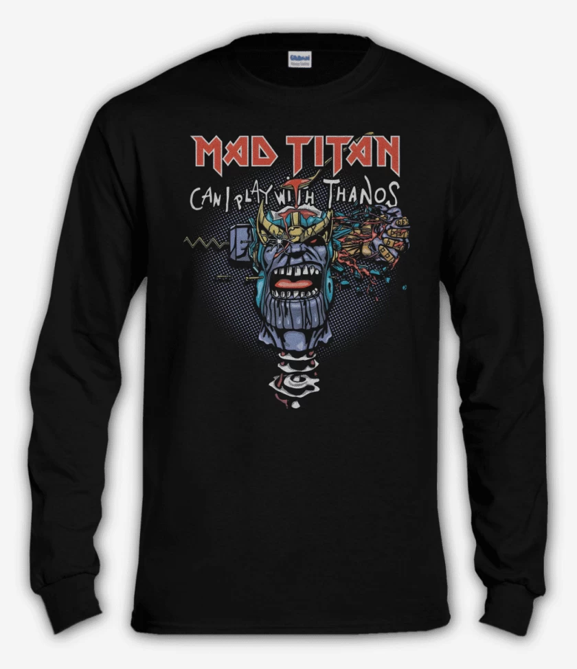 Polera manga larga Can I Play with Thanos