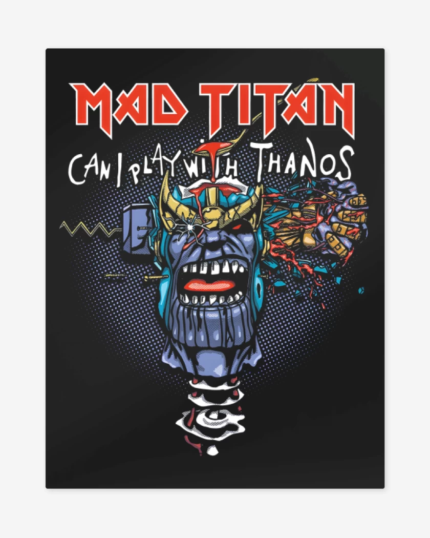 Print metalico Can I Play with Thanos