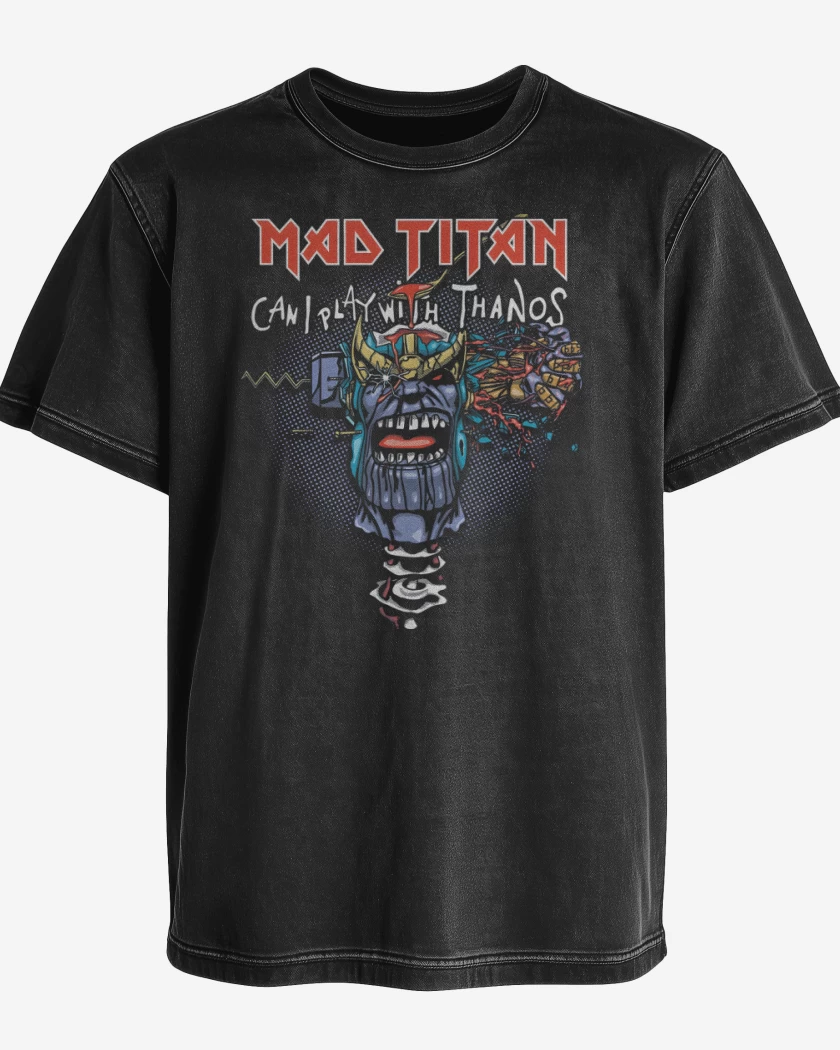 Polera desgastada Can I Play with Thanos