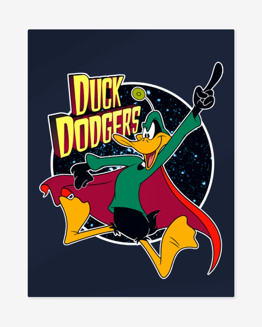 Print metalico Azul Marino de Duck Dodgers