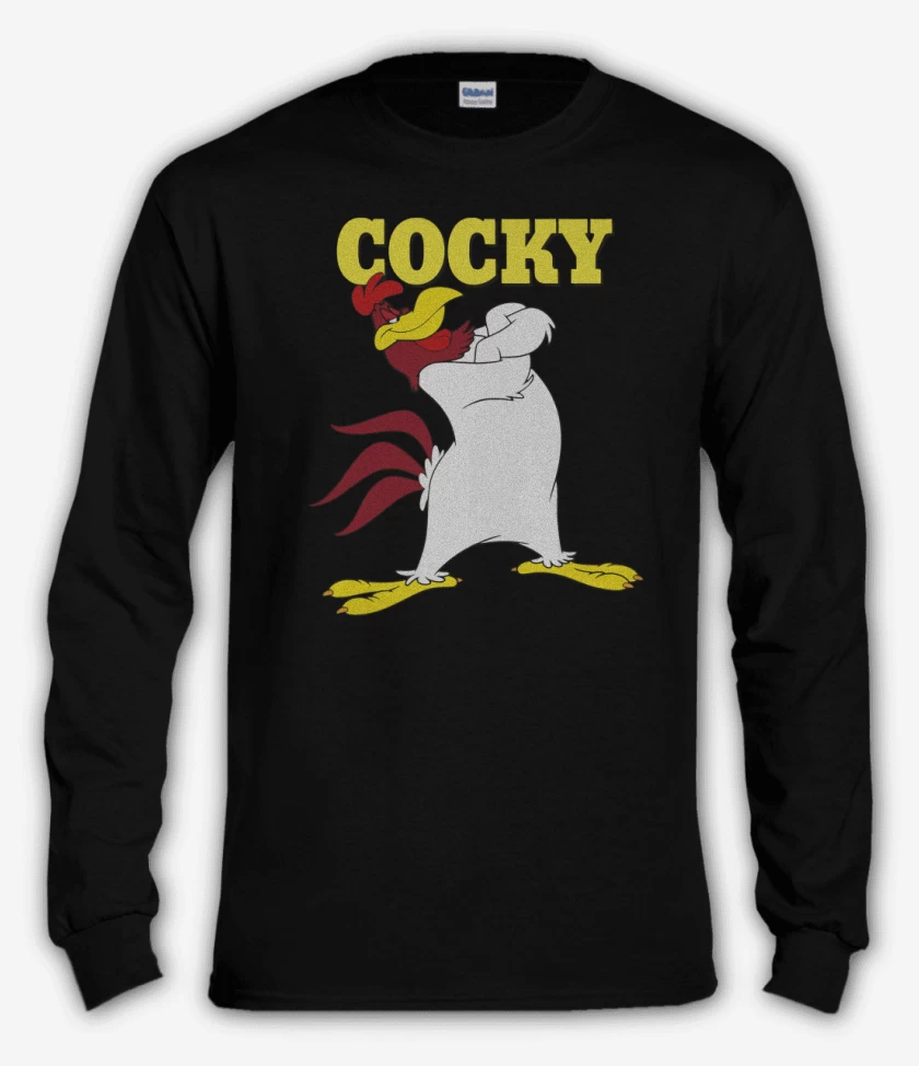 Polera manga larga Negro de Gallo Claudio