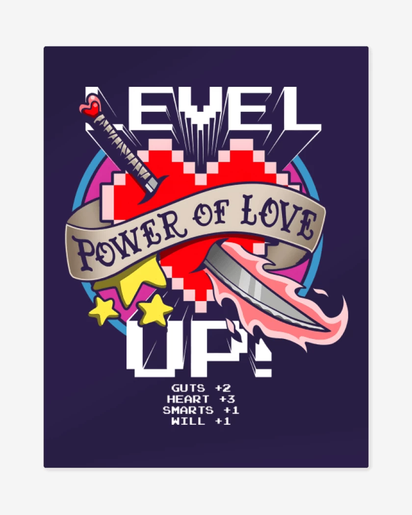 Print metalico Level Up