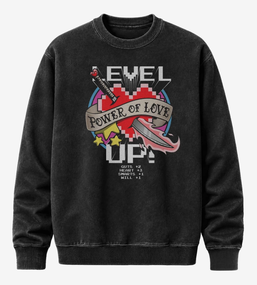 Poleron Polo Acid Wash Negro de Level Up