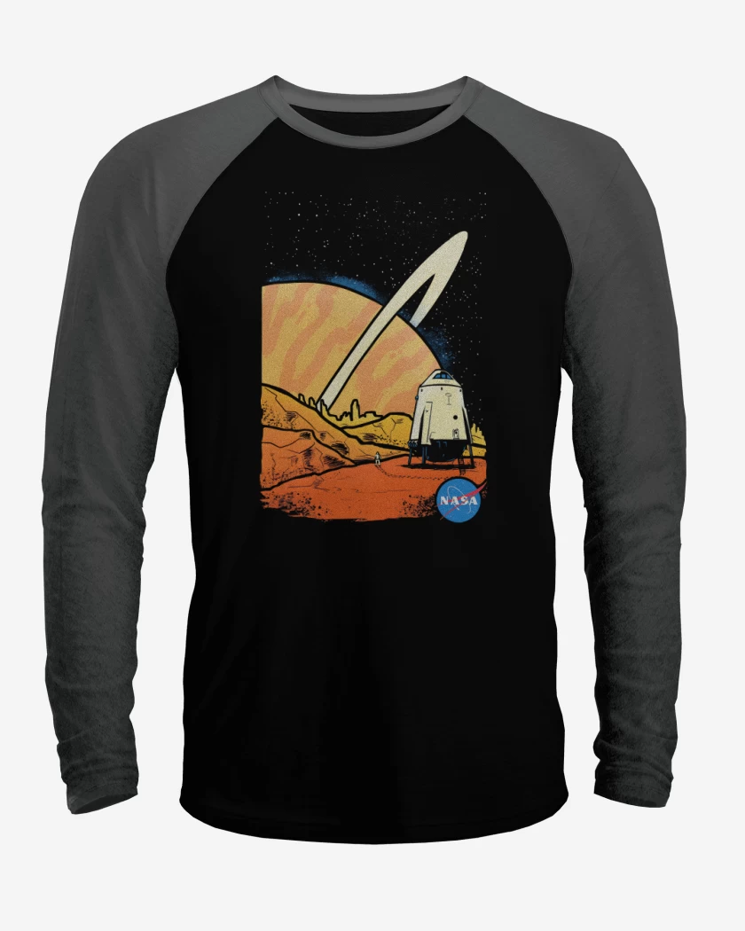 Polera Raglan Negro / Negro Heather de Explore