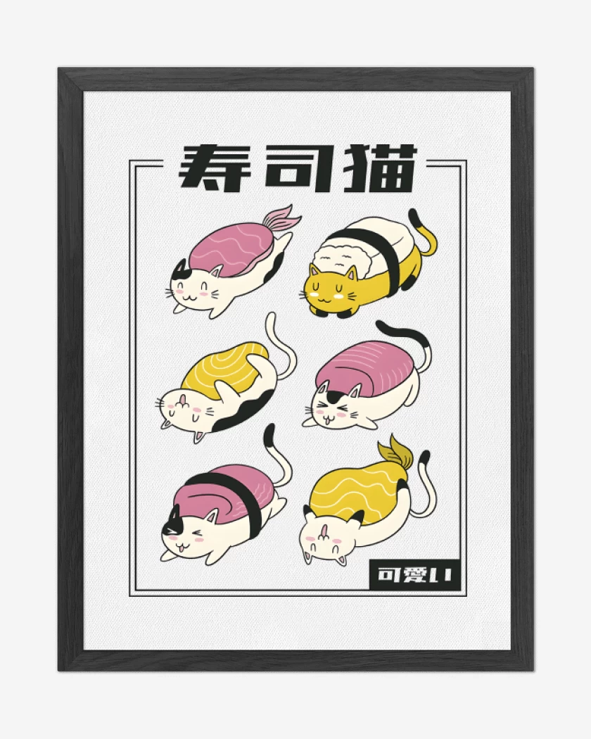 Cuadro decorativo Blanco de Meowshi