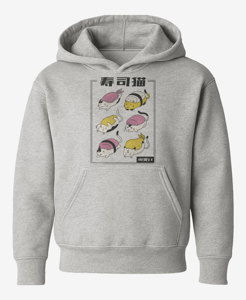 Poleron de niño Gris Melange de Meowshi