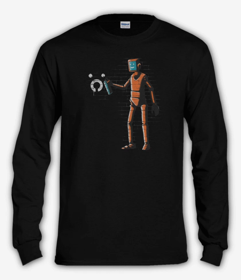 Polera manga larga Negro de Forasteros