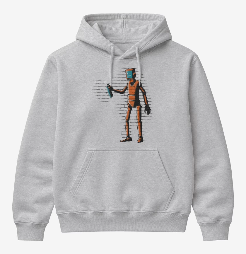 Poleron Canguro básico Gris Melange de Forasteros