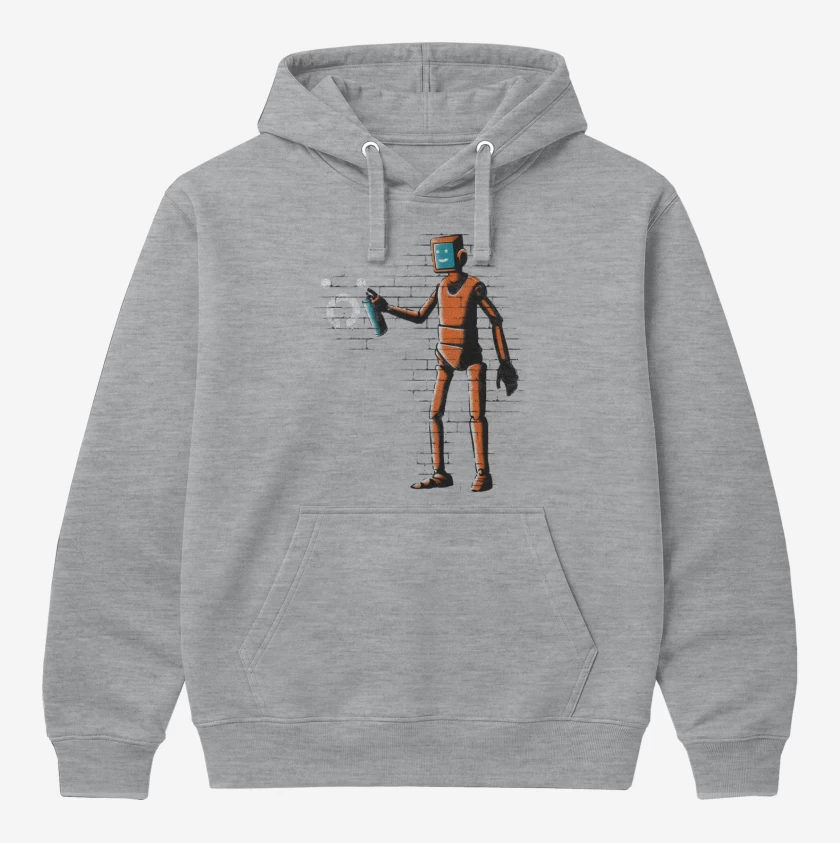 Polerón Canguro Gris Melange de Forasteros