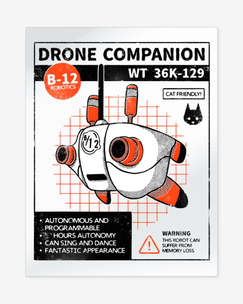 Print metalico Blanco de B12