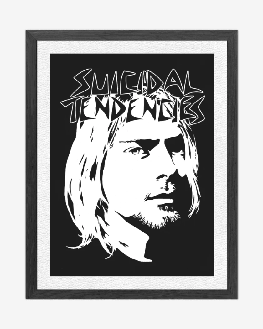 Cuadro decorativo Negro de Cobain Tendencies