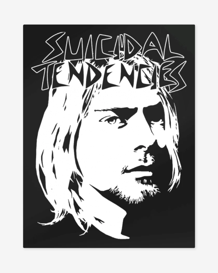 Print metalico Negro de Cobain Tendencies