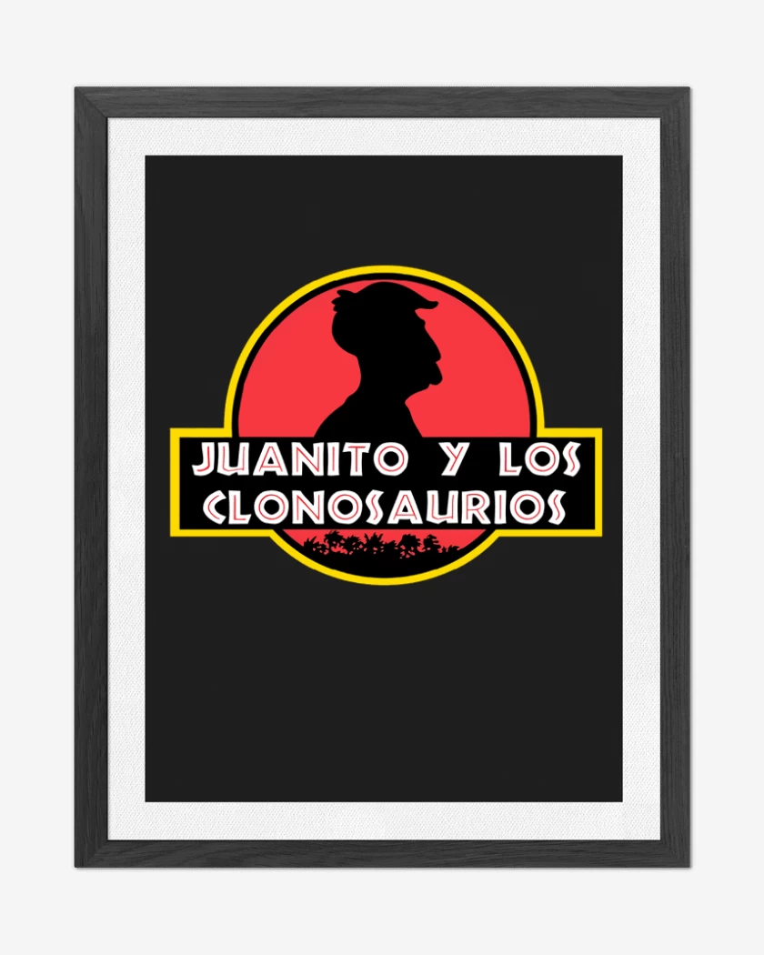 Cuadro decorativo Juanito y los clonosaurios