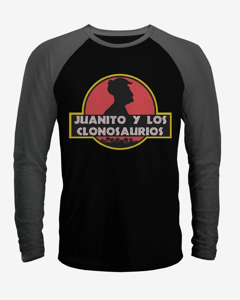 Polera Raglan Juanito y los clonosaurios
