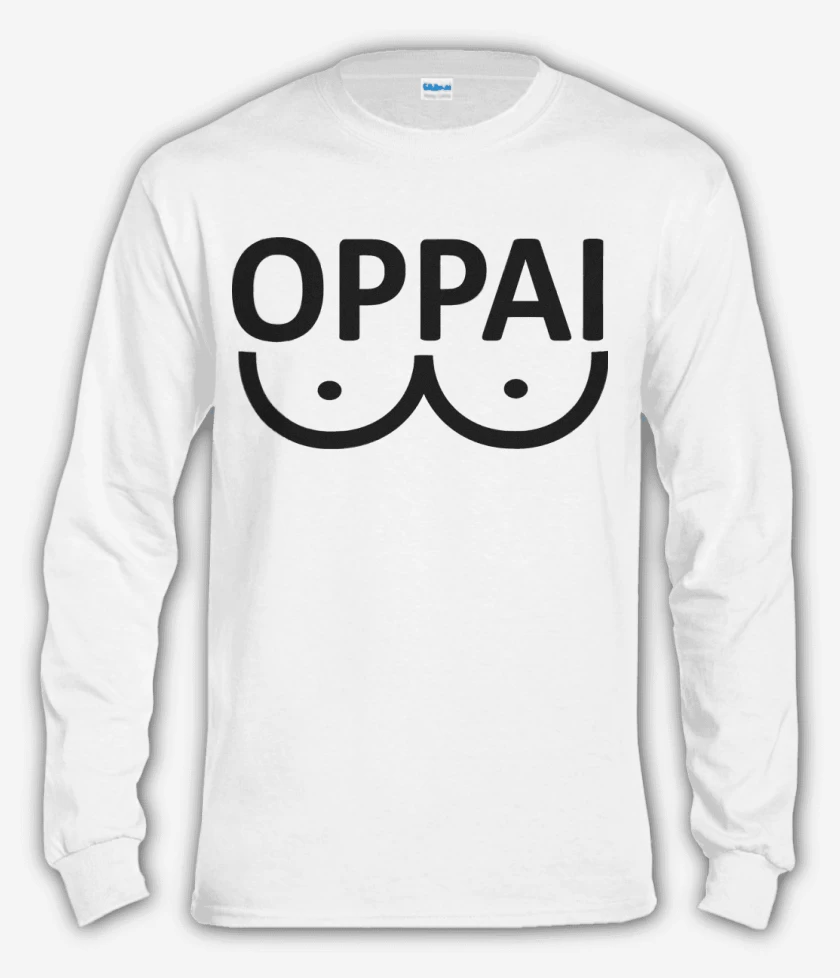 Polera manga larga Blanco de Oppai