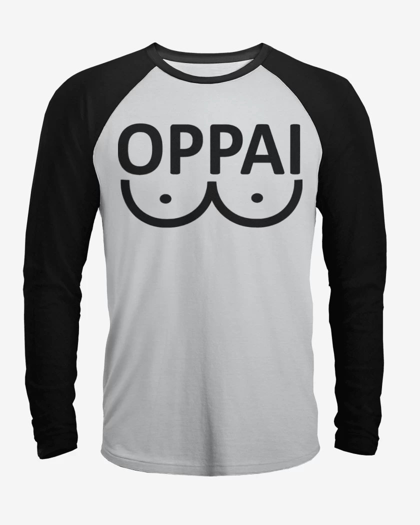 Polera Raglan Blanco / Negro de Oppai