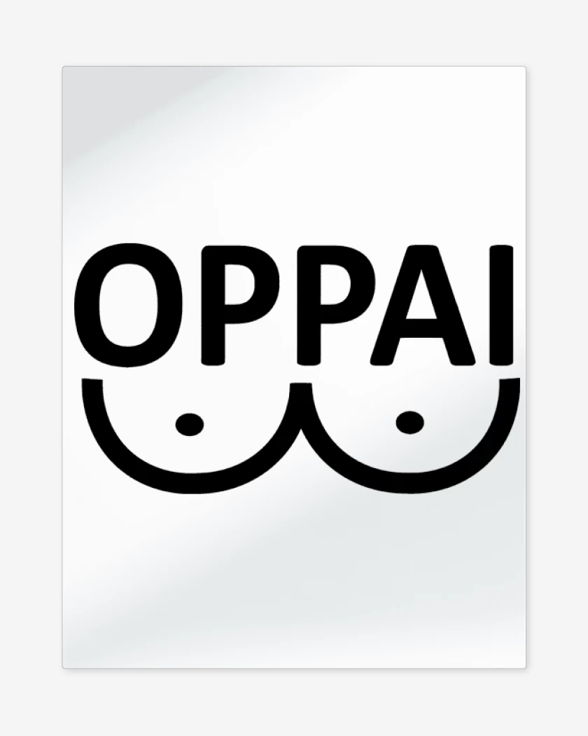 Print metalico Blanco de Oppai
