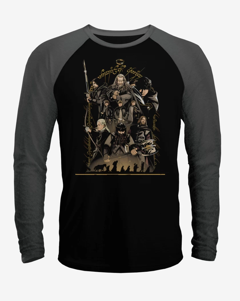 Polera Raglan Negro / Negro Heather de La Comunidad 