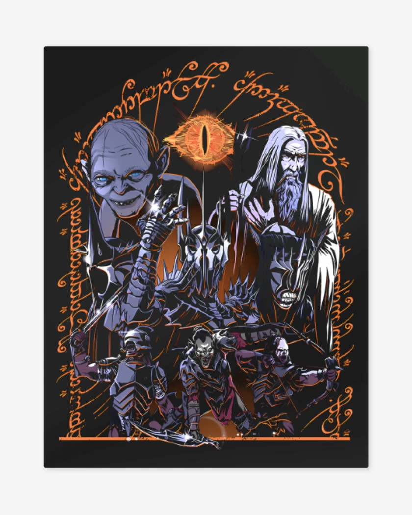Print metalico Negro de La Tierra Oscuro