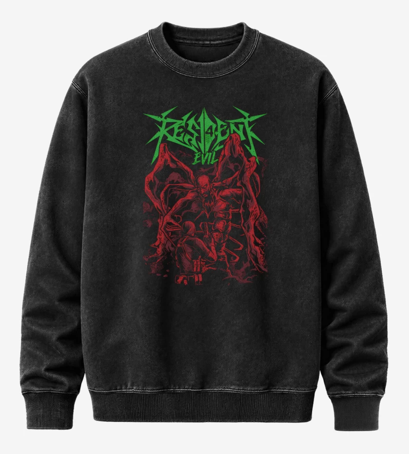 Poleron Polo Acid Wash Negro de Resident Evil IV