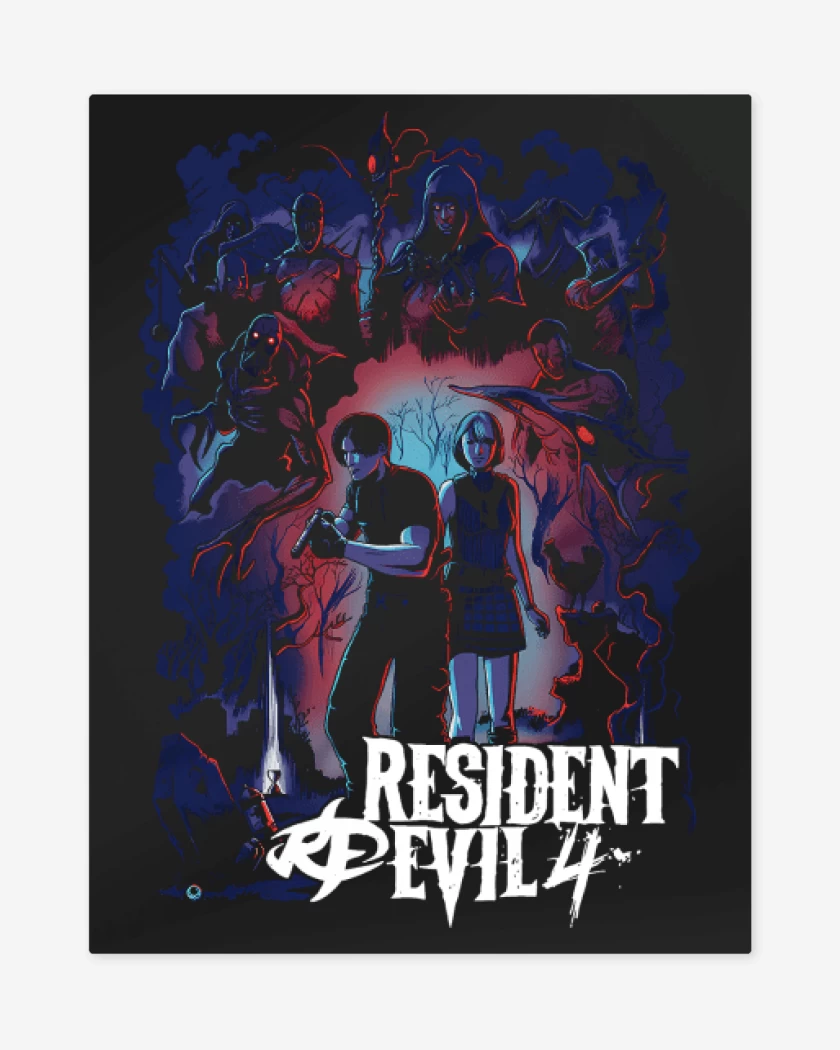 Print metalico Negro de RE4